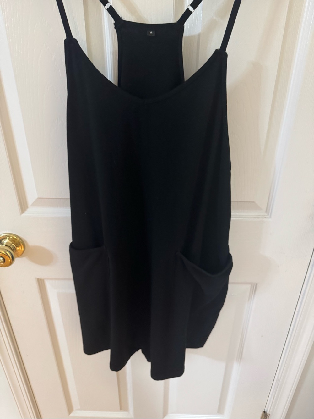Women’s Black Casual Pocket Romper Jumpsuit